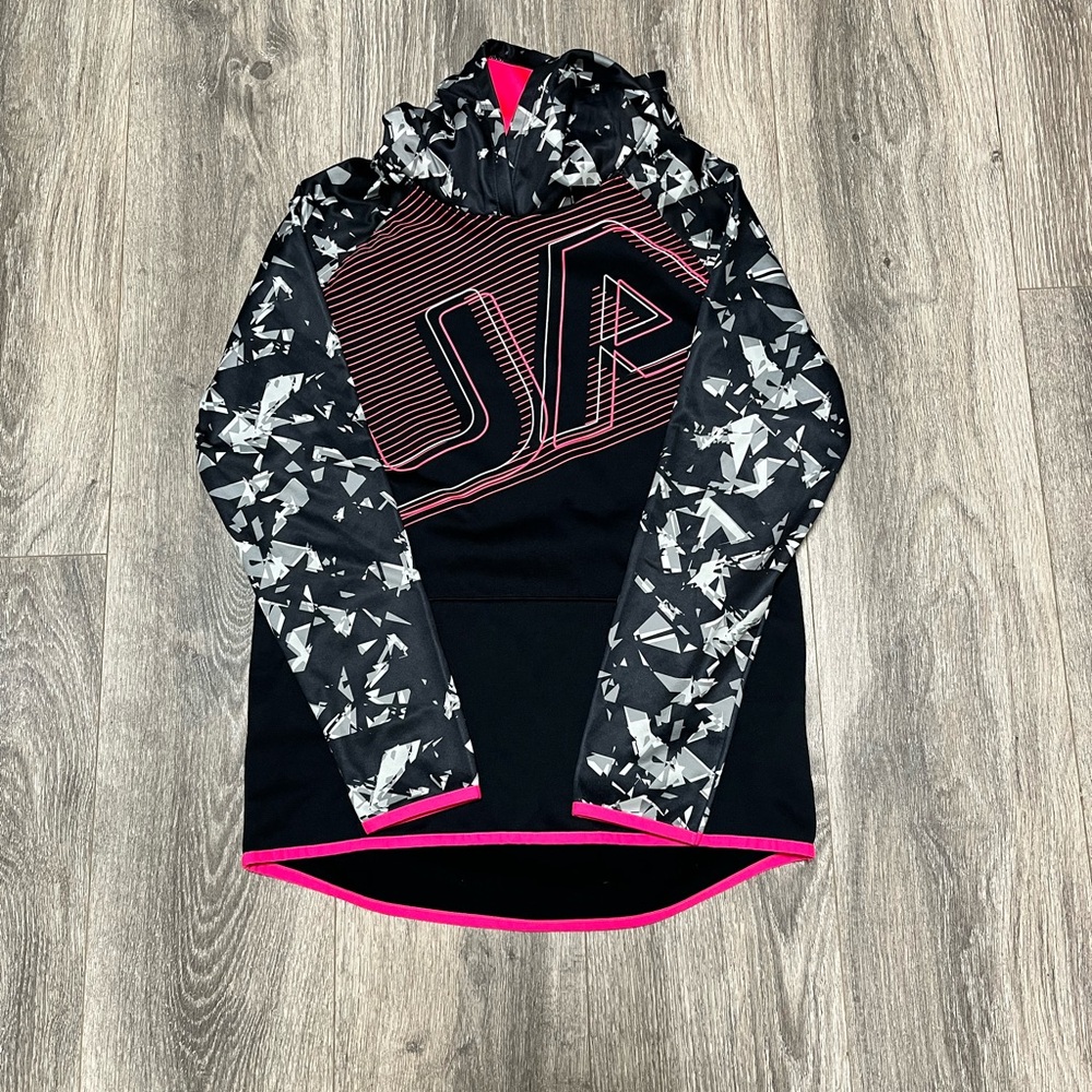Under Armour Black and Pink Graphic Hoodie